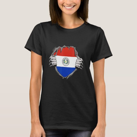 T-shirt drapeau du Paraguay (Devant)