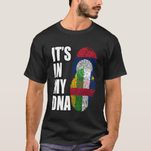 T-shirt Drapeau du patrimoine ADN mélange lao et centre-af