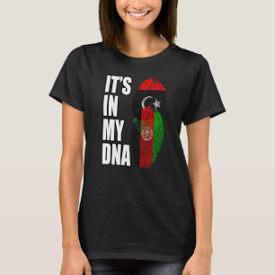 T-shirt Drapeau du patrimoine ADN mixte afghan et libyen