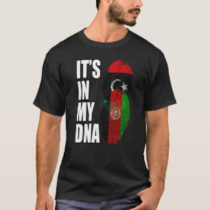 T-shirt Drapeau du patrimoine ADN mixte afghan et libyen