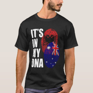 T-shirt Drapeau du patrimoine ADN mixte albanais et austra