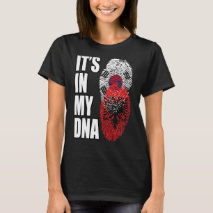 T-shirt Drapeau du patrimoine ADN mixte albanais et sud-co