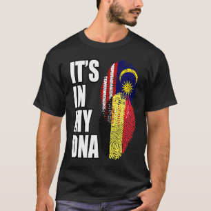T-shirt Drapeau du patrimoine ADN mixte belge et malaisien