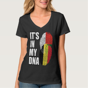 T-shirt Drapeau du patrimoine ADN mixte belge et malgache