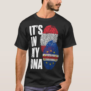 T-shirt Drapeau du patrimoine ADN mixte cap-verdien et aut