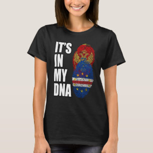 T-shirt Drapeau du patrimoine ADN mixte cap-verdien et mon