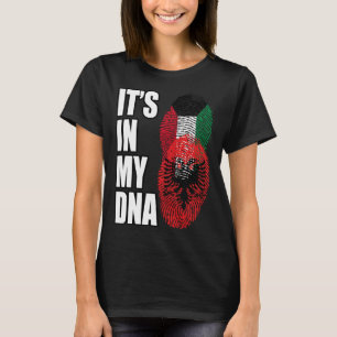 T-shirt Drapeau du patrimoine ADN mixte koweïtien et alban