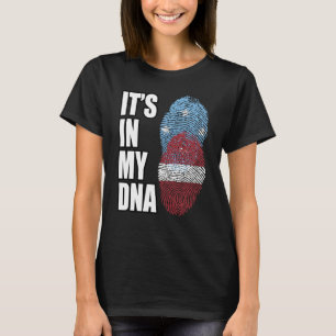 T-shirt Drapeau du patrimoine ADN mixte letton et micronés