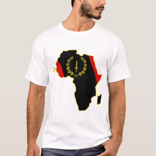 T-shirt Drapeau du patrimoine africain américain Héri noir