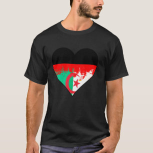 T-shirt Drapeau du patrimoine cardiaque allemand et algéri