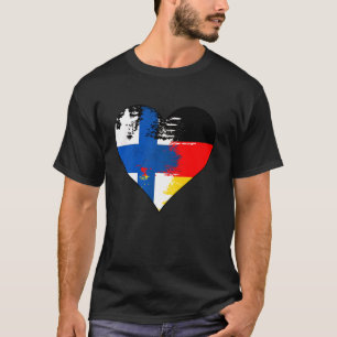 T-shirt Drapeau du patrimoine cardiaque allemand et finlan