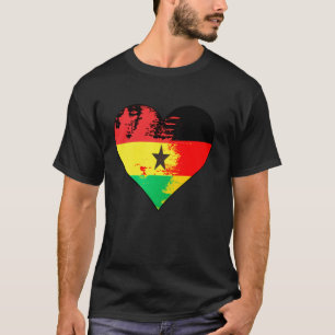 T-shirt Drapeau du patrimoine cardiaque allemand et ghanée