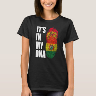 T-shirt Drapeau Du Patrimoine De L'ADN Combiné Entre La Bo