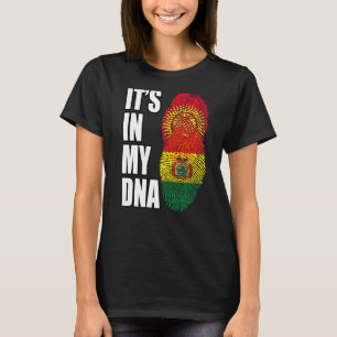T-shirt Drapeau Du Patrimoine De L'ADN Combiné Entre La Bo