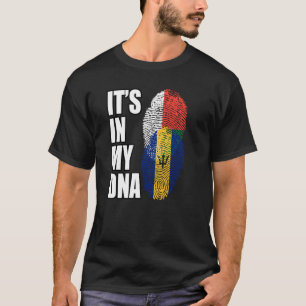 T-shirt Drapeau Du Patrimoine De L'ADN De La Barbade Et De
