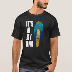 T-shirt Drapeau Du Patrimoine De L'ADN De La Barbade Et Du