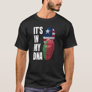 T-shirt Drapeau Du Patrimoine De L'ADN Du Libéria Et Du Bé