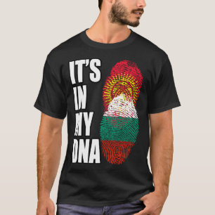 T-shirt Drapeau Du Patrimoine De L'ADN Mélangé Bulgare Et