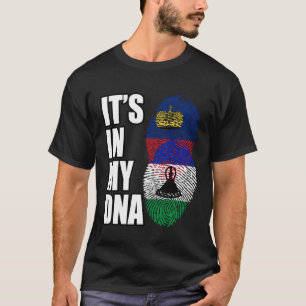 T-shirt Drapeau du patrimoine de l'ADN mixte du Liechtenst