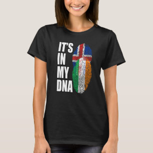T-shirt Drapeau du patrimoine de l'ADN mixte irlandais et