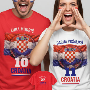 T-shirt Drapeau du patrimoine du football croate Graphique
