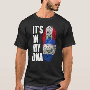 T-shirt Drapeau Du Patrimoine Mélange Du Pérou Et Du Salva