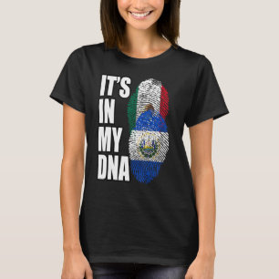 T-shirt Drapeau Du Patrimoine Mélange Mexicain Et Salvador
