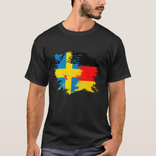 T-shirt Drapeau du patrimoine mixte allemand et suédois
