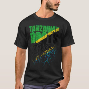 T-shirt Drapeau du patrimoine tanzanien des racines tanzan