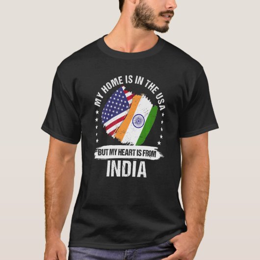 T-shirt Drapeau du patriote américain indien (Devant)
