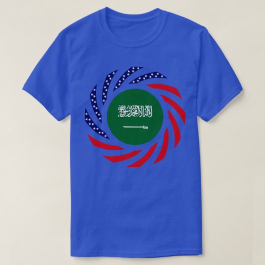 T-shirt Drapeau du Patriote Multinational Saoudien (Design devant)