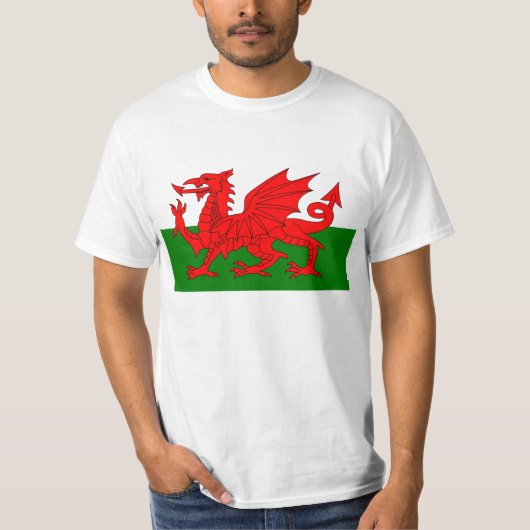 T-shirt Drapeau du Pays de Galles T Chemise (Devant)