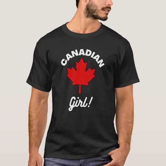 T-shirt Drapeau du pays Feuille d'érable canadienne Canada (Devant)