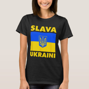 T-shirt Drapeau du pays Ukraine Fierté Slava Ukraini