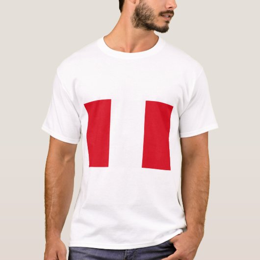T-shirt Drapeau du Pérou (Devant)