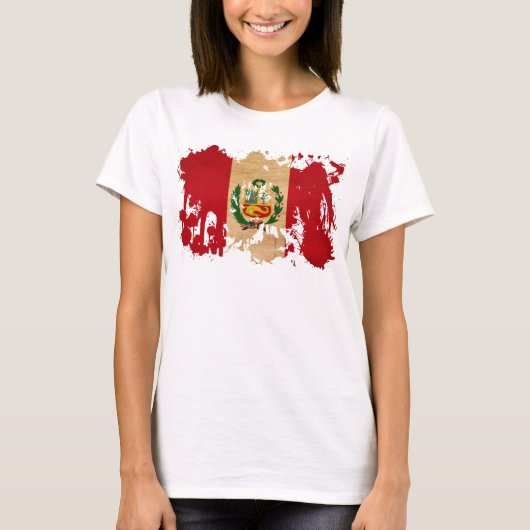 T-shirt Drapeau du Pérou (Devant)