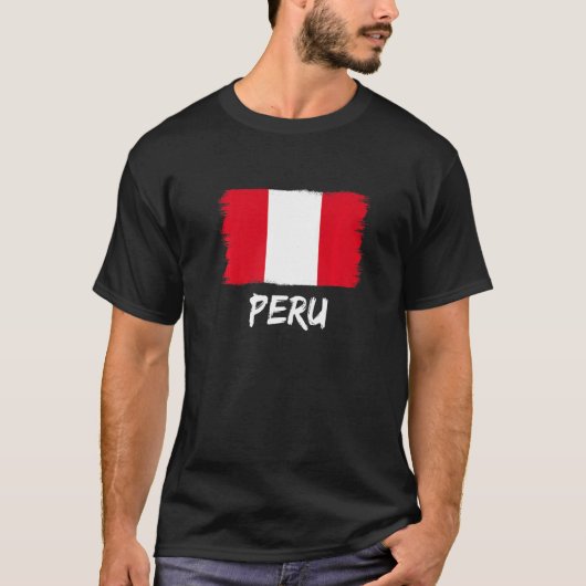 T-shirt Drapeau du Pérou (Devant)