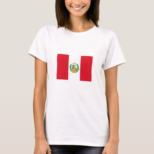 T-shirt Drapeau du Pérou (Devant)