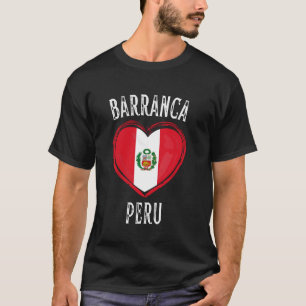 T-shirt Drapeau du Pérou Cœur Ville de Barranca