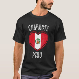 T-shirt Drapeau du Pérou Cœur Ville de Chimbote
