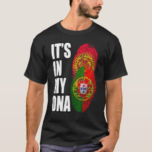 T-shirt Drapeau Du Portugais Et Du Kirghizistan Mélangeant