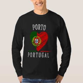 T-shirt Drapeau du Portugal Cœur Ville de Porto