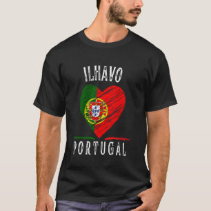 T-shirt Drapeau du Portugal Cœur Ville d'Ilhavo