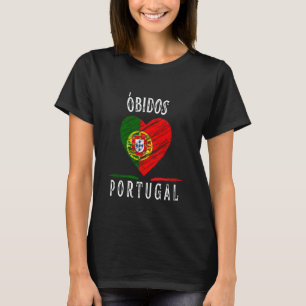 T-shirt Drapeau du Portugal Cœur Ville d'Obidos