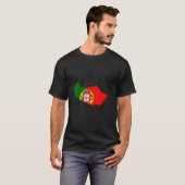T-shirt Drapeau du Portugal dans le contour de Madère Madè (Devant entier)