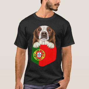 T-shirt Drapeau du Portugal Irish Red and White Setter Dog