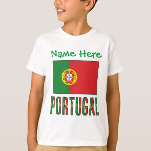 T-shirt Drapeau du Portugal Personnalisé Garçon Héritage