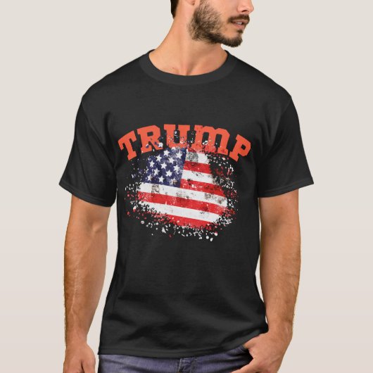 T-shirt Drapeau du président Donald 2024 Reprendre l'Améri (Devant)