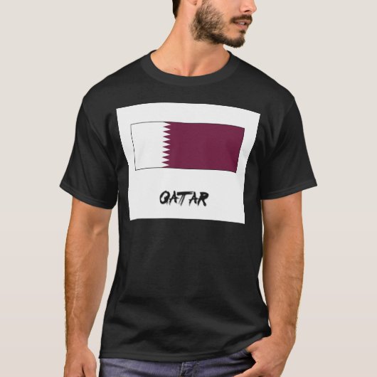 T-shirt Drapeau du Qatar (Devant)