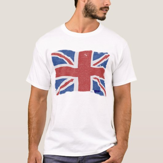 T-shirt Drapeau du R-U 2 de cru (Devant)